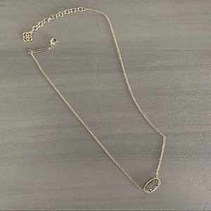Kendra Scott gray druzy necklace